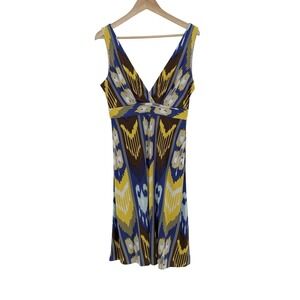 Tory Burch Carmondy‎ 100% Silk Dress Luau Poppy Size M Preppy Elegant Event